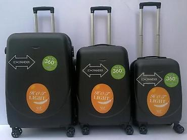 Putni koferi i torbe: Set kofera za putovanje – 3 komada - Tvrdi koferi sa laganom — 12