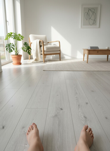 yapisqan aboy: Laminat döşəmə – ZEN BALAT (L2219F) - Rəng/tekstura: Açıq boz, ağac