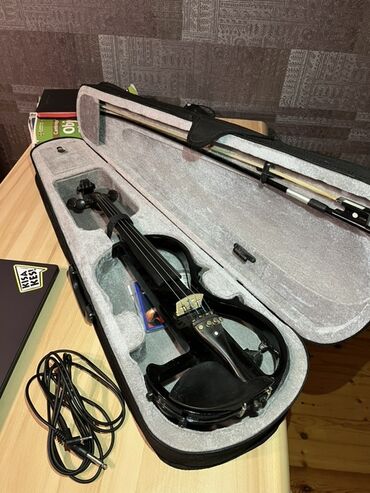цены на скрипки: Elektron skripka – qara rəng, müasir skelet dizaynı Xüsusiyyətlər: -
