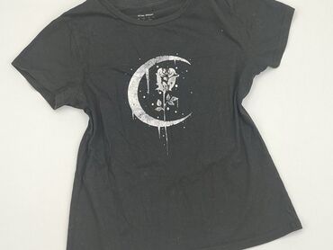 shein czarne bluzki: T-shirt, Shein, M, stan - Dobry