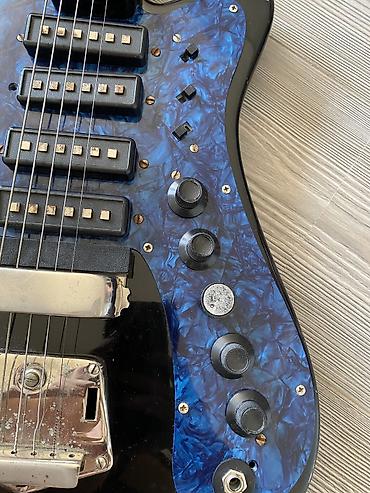 gitara qara: Elektron gitara, 6 sim, İşlənmiş — 6