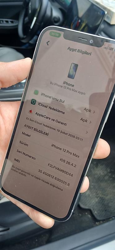 Apple iPhone: IPhone 12 Pro Max, 256 GB, Ağ, Face ID — 11