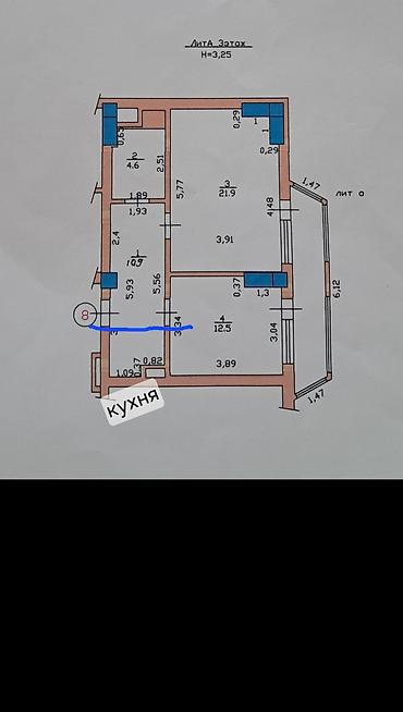Продажа квартир: 2 комнаты, 60 м², ул. Московская / Турусбекова Элитка, 3 этаж, Евроремонт — 11
