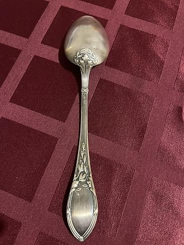 xorek: Antik üslubda gümüşü xörək qaşığı - Material gümüş - Dizayn: sap — 2