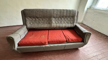 дарам диван: Диван-кровать, цвет - Коричневый, Б/у