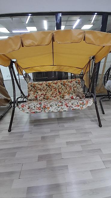 Садовые качели: Садовые качели Металл, Со спинкой, С крышей — 1