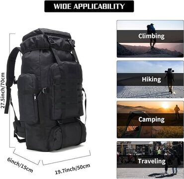 черная сумка: Продаю сумку для походов. Фирма WintMing 70 литров. Новая. Цена 5500