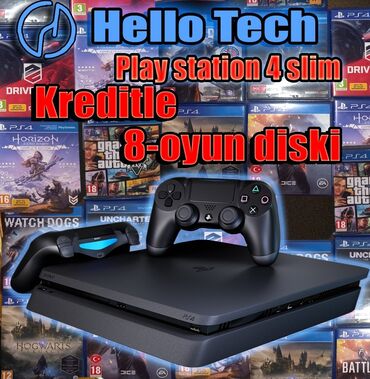 Игровые диски и картриджи: Hello tech 😍 Keditle😍 Play station 4 +ustunde 8 oyun diski😍😍 ilkin