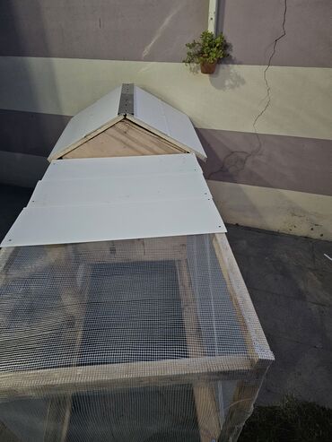 Yuvalar: Taxta toyuq daxması və açıq volyer - Material: möhkəm taxta karkas — 5