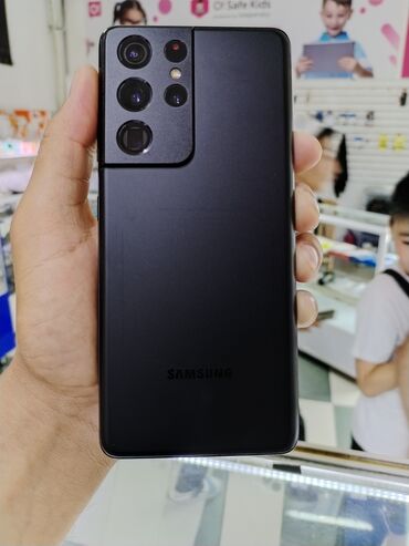новые мобильные телефоны: Samsung Galaxy S21 Ultra 5G, Колдонулган, 512 ГБ, түсү - Кара, 1 SIM