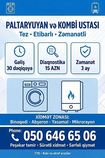 xidmət: Butun növ paltaryuyanlarin təmiri — 1