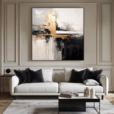 Dizayn, layihə: Modern. Abstrakt janr. Tək tablo. Müasir interyerdə mütləqdir, çünki — 53