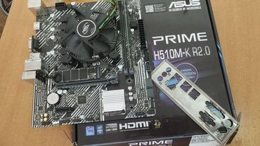 плата микросхема: Материнская плата, Б/у, Asus, LGA1200, Mini-ATX, Для ПК