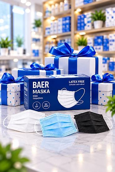 maşka: 😷 BAER tibbi maska — gündəlik istifadə üçün rahat və etibarlı seçim! 3 — 1