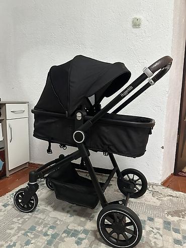 Коляски: Детская коляска-трансформер Huggerkids (шасси + автолюлька+прогулочное — 3