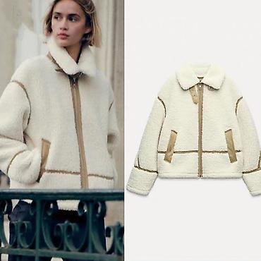 zara дубленка: Дубленка, Авиатор, Китай, Короткая модель, Оверсайз, L, XL, 2XL — 1