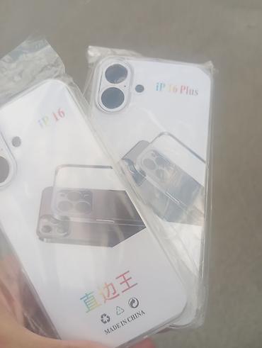 cuxol satisi: IPhone 16 pro plus pro modelinə pro max modelinə şəffaf çexollar — 3