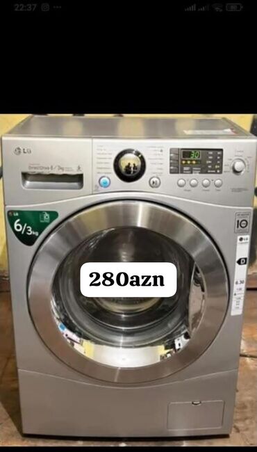 lg paltaryuyan 9kq: Paltaryuyan maşın LG, 6 kq, Avtomat, Qurutmasız, Kredit yoxdur
