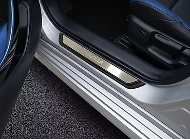 коралловые бусы: Накладки на пороги для Toyota Corolla (комплект 4 шт.) - Назначение — 3