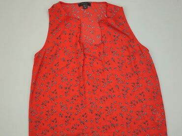czerwona bluzki damskie krótki rękaw: Blouse, Primark, L (EU 40), condition - Good