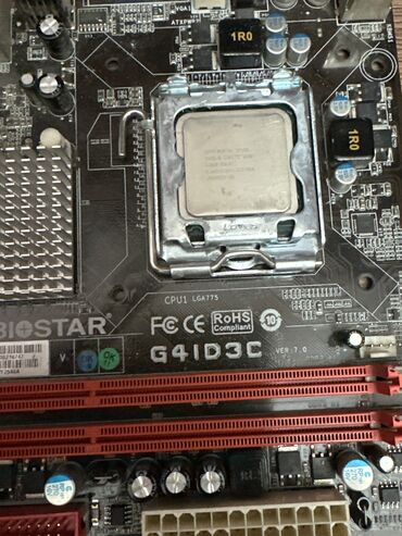 оперативная память ddr2 2gb 800mhz: Материнская плата, Б/у, Biostar, LGA775, ATX, Для ПК