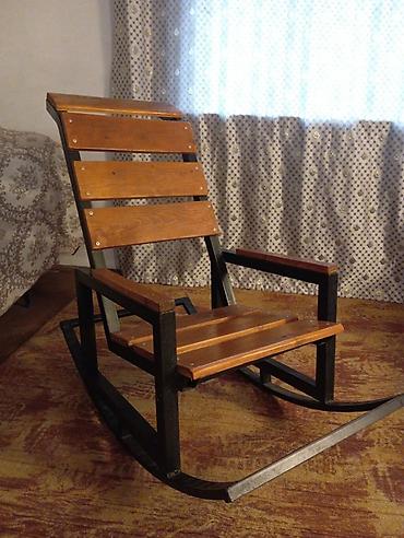 Кресла-качалки: Кресла-качалка, Б/у, Самовывоз, цвет - Коричневый — 1