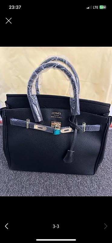 Сумка Hermes Birkin, чёрная - Материал: текстурированная кожа