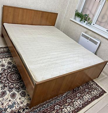 дубовая: Спальный гарнитур, Б/у, Двуспальная кровать, Шкаф, Комод, ДСП, Самовывоз, цвет - Белый — 2