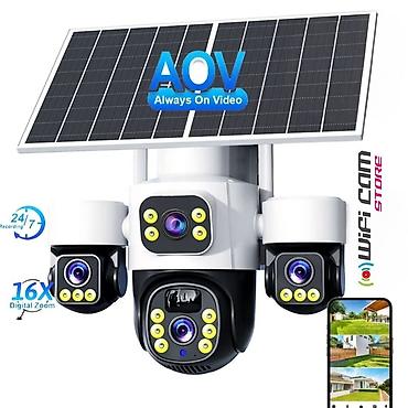 atv plus antenna: Günəş panelli Wi‑Fi təhlükəsizlik kamerası sistemi - Günəş paneli ilə — 1