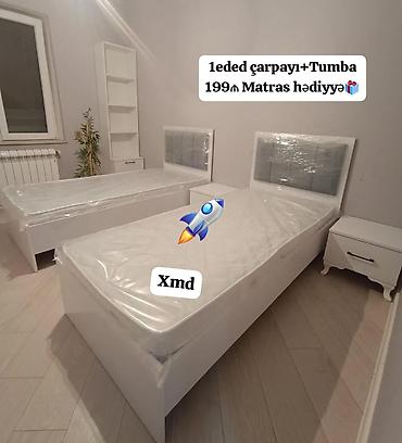 Çarpayılar: Yeni, Təknəfərlik çarpayı, Matras ilə, Siyirməli — 1