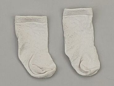 białe wełniane skarpety: Socks, 13–15, condition - Good