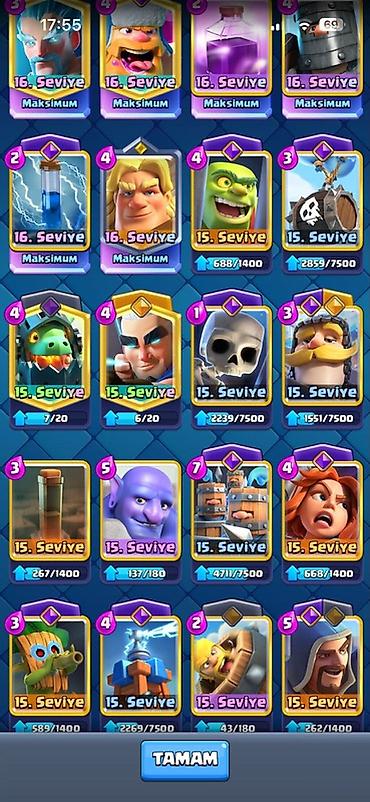 solid 504: Clash Royale oyun hesabı - Kral səviyyəsi: 77 - Qızıl: 515 504 - — 9