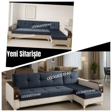 Sifarişlə divanlar: Künc divan, Qonaq otağı üçün, Parça, Bazalı, Açılan, Kitab — 6