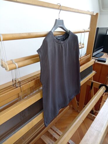 Bluze: M (EU 38), Viskoza, Jednobojni, bоја - Braon — 11