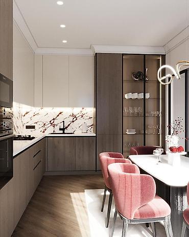 квартира бруклин: 3 комнаты, 100 м², Вефа ТЦ Элитка, 14 этаж, Дизайнерский ремонт — 10
