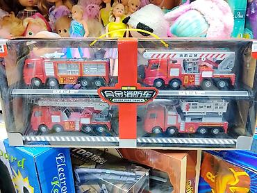 Игрушки: Набор игрушечных пожарных машин GLW (Alloy Fire Truck) - Комплект из — 1