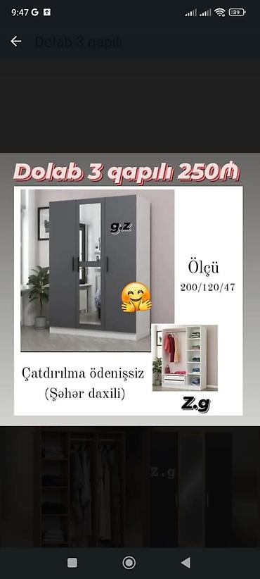 islenmis paltar skafi: Dolab yeni qarderob paltar dolabı — 1