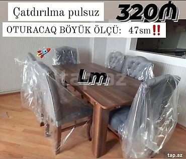 demir stul: Yeni, Açılmayan, Dördbucaq masa, 6 stul — 1