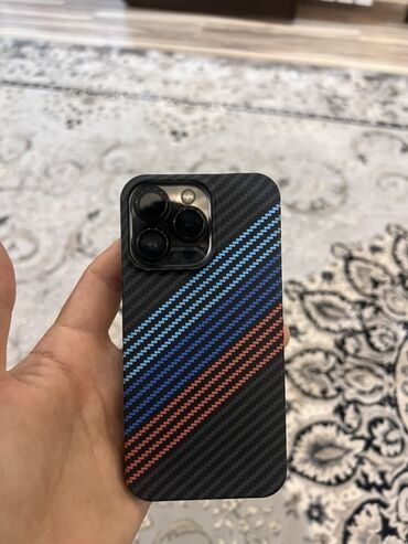масляный батарея: IPhone 13 Pro, Б/у, 256 ГБ, Black Titanium, Чехол, 91 %