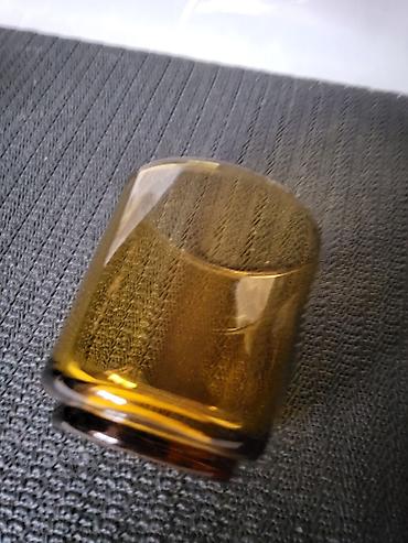 Čaše: Case amber nove univerzalne iz 70/80ih godina. Amber (cilibar) — 9