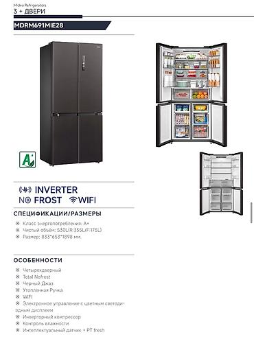 Холодильники: Холодильник Midea, Новый, Side-By-Side (двухдверный), Total no frost, 91 * 69 — 8