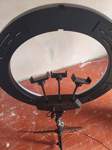 foto video: LED halqa işıq dəsti – tripod, pult və adapterlə - Böyük diametrli — 5