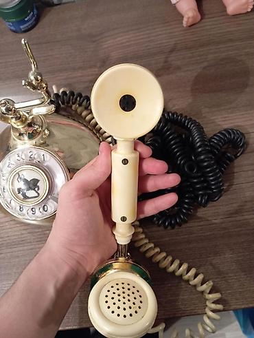 telvonlar: Orginal Retro diskli masa Telefonu - Korpus: parlaq qızılı rəngli — 3