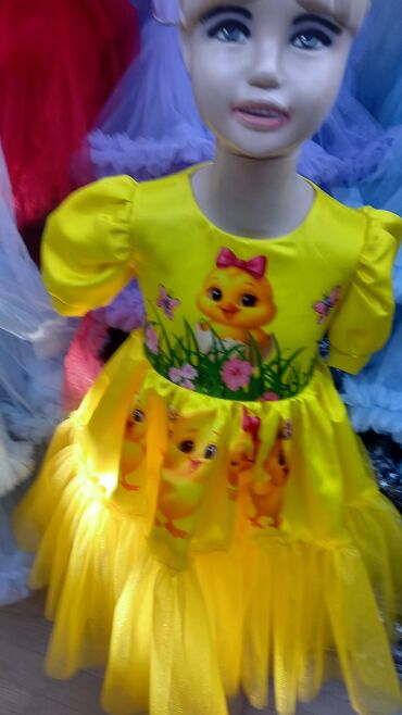 брендовые вещи оригинал: Детское платье, цвет - Желтый, Новый