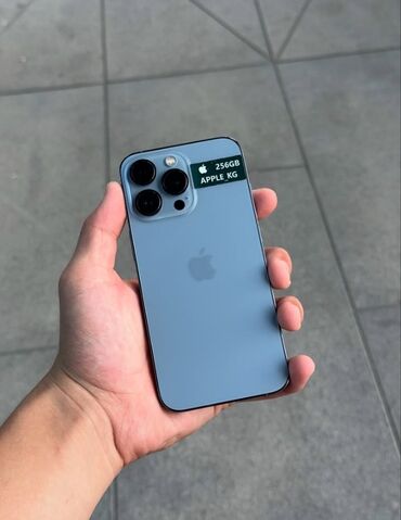 айфон си: IPhone 13 Pro, Колдонулган, 256 ГБ, Sierra Blue, Каптама, 91 %