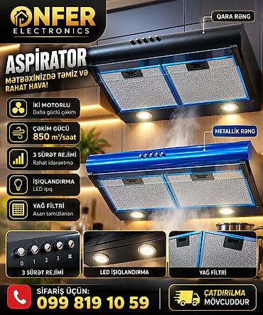 Aspirator rəng - Qara, Yeni
