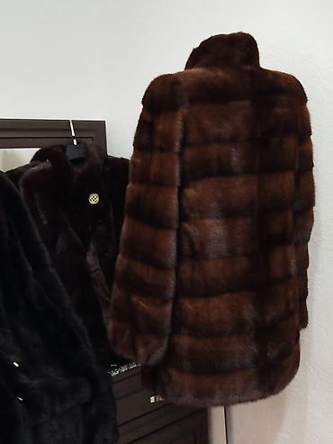 Шубы: Шуба, Норка, По колено, Канада, С капюшоном, S — 7