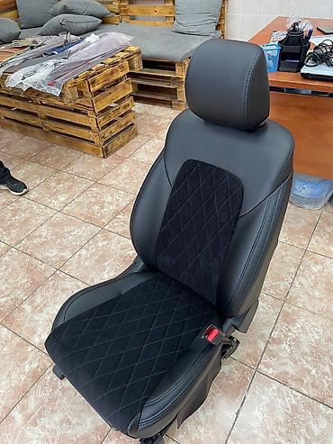 Чехлы и накидки на сиденья: Чехлы Тканевые, цвет - Черный, Hyundai, Новый, Самовывоз — 19