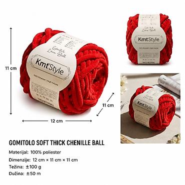 cupavi materijal: KMT Polarni flis, jarko crveni – Kmt Style Gomitolo Soft Thick — 1