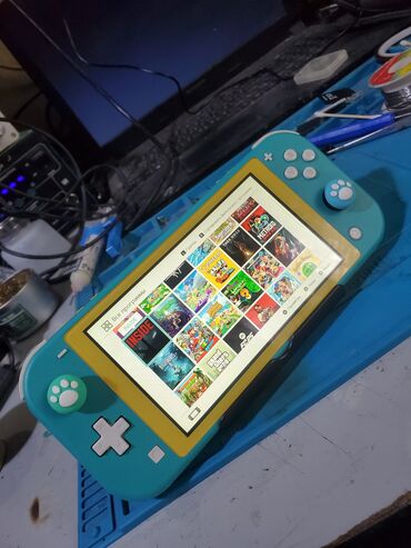 nintendo switch прошитая купить: Nintendo switch lite прошитый (чипованный) 32гб+128гб, sinii tazik